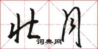 骆恒光壮月草书怎么写