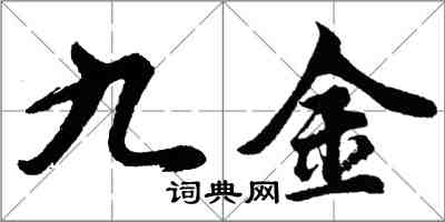 胡问遂九金行书怎么写