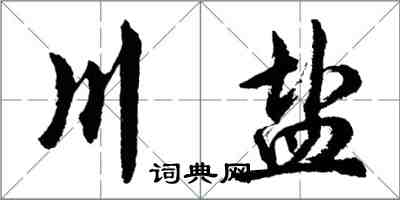 胡问遂川盐行书怎么写