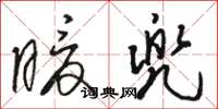 骆恒光暖兜草书怎么写