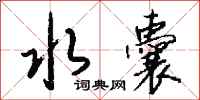 钱沛云水囊行书怎么写