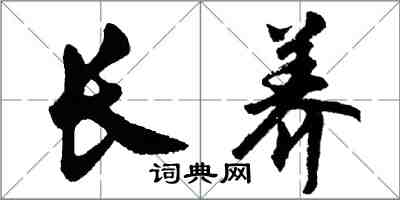 胡问遂长养行书怎么写