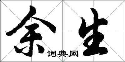 胡问遂余生行书怎么写