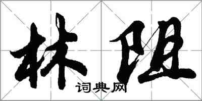 胡问遂林阻行书怎么写