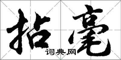 胡问遂拈毫行书怎么写