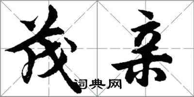 胡问遂茂亲行书怎么写