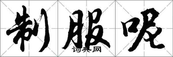 胡问遂制服呢行书怎么写