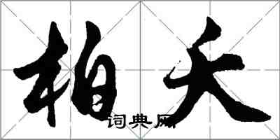 胡问遂柏夭行书怎么写