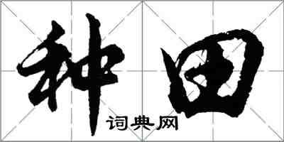 胡问遂种田行书怎么写