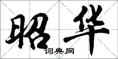 胡问遂昭华行书怎么写