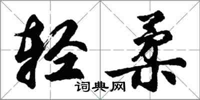 胡问遂轻柔行书怎么写
