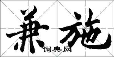 胡问遂兼施行书怎么写