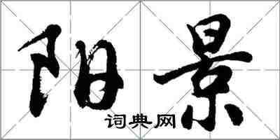 胡问遂阳景行书怎么写