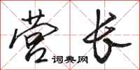 骆恒光营长行书怎么写
