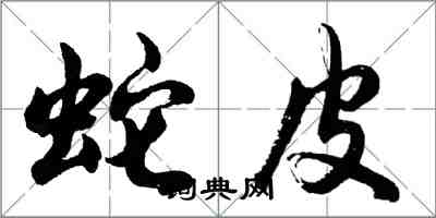 胡问遂蛇皮行书怎么写