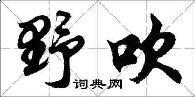 胡问遂野吹行书怎么写