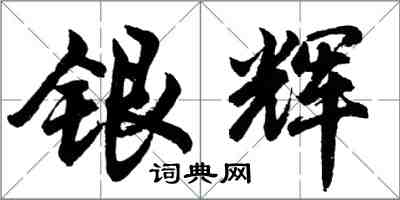 胡问遂银辉行书怎么写