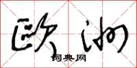 王冬龄欧洲草书怎么写