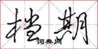 骆恒光档期行书怎么写