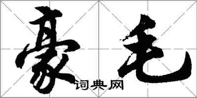 胡问遂豪毛行书怎么写