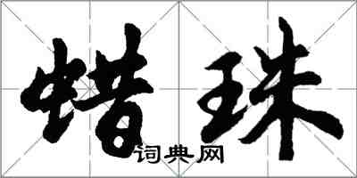 胡问遂蜡珠行书怎么写