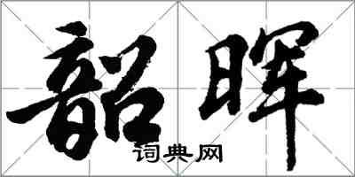 胡问遂韶晖行书怎么写
