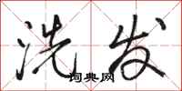 骆恒光洗发行书怎么写