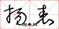 王冬龄扬表草书怎么写