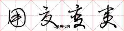 王冬龄用夏变夷草书怎么写