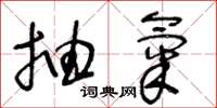王冬龄抽气草书怎么写