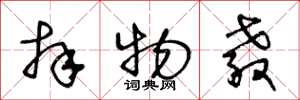 王冬龄拜物教草书怎么写