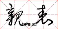 王冬龄亲表草书怎么写