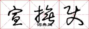 王冬龄宣抚使草书怎么写