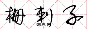 王冬龄栅剌子草书怎么写