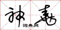 王冬龄神尧草书怎么写