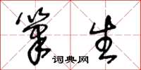 王冬龄笔生草书怎么写