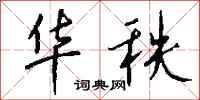 钱沛云华秩行书怎么写