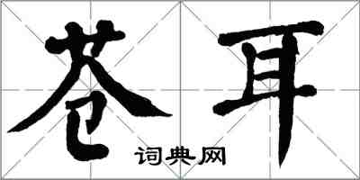 翁闿运苍耳楷书怎么写