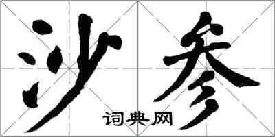 翁闿运沙参楷书怎么写