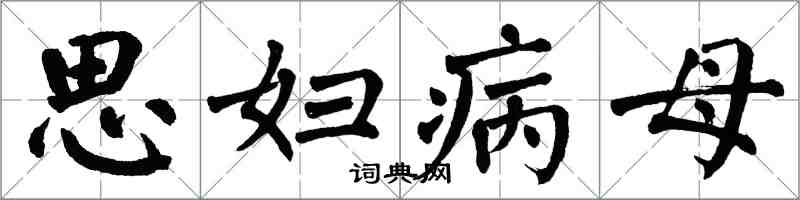 翁闿运思妇病母楷书怎么写