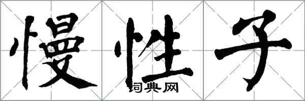 翁闿运慢性子楷书怎么写