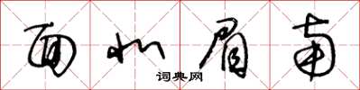 王冬龄面北眉南草书怎么写