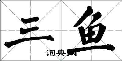 翁闿运三鱼楷书怎么写