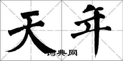 翁闿运天年楷书怎么写