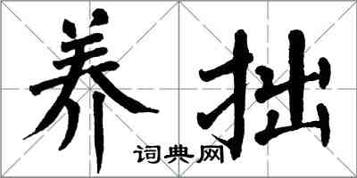 翁闿运养拙楷书怎么写