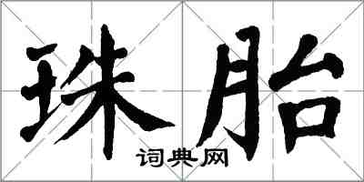 翁闿运珠胎楷书怎么写