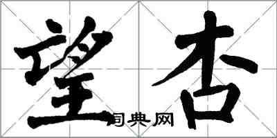 翁闿运望杏楷书怎么写