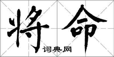 翁闿运将命楷书怎么写
