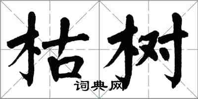 翁闿运枯树楷书怎么写