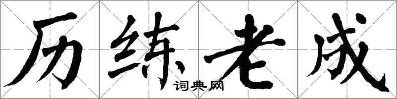 翁闿运历练老成楷书怎么写